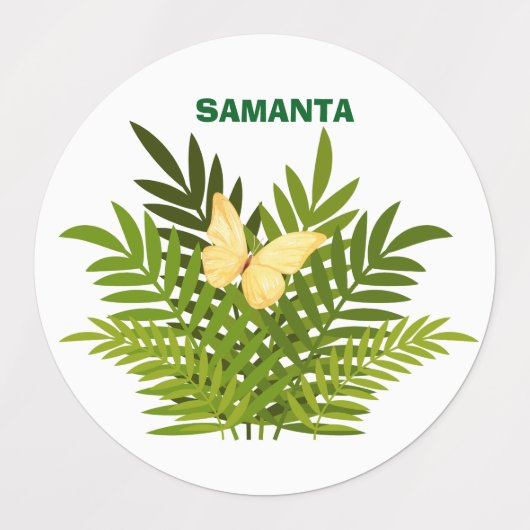 Little Tiger & Butterfly Waterproof Labels (Design 2)