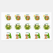 Little Tiger & Butterfly Waterproof Labels (Vel)