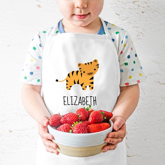 Little Tiger Cute Personalized Kinder Schort