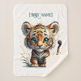 Little Tiger gepersonaliseerd Sherpa Deken