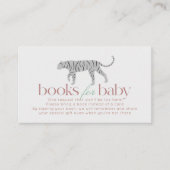 Little Tiger Modern Grey Baby shower Boek aanvrage Informatiekaartje (Voorkant)