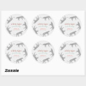 Little Tiger Modern grijs Baby shower Ronde Sticker (Vel)
