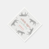 Little Tiger Modern grijs Baby shower Servet (Hoek)