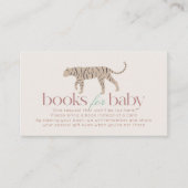 Little Tiger Modern Taupe Baby shower Boek aanvrag Informatiekaartje (Voorkant)