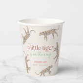 Little Tiger Modern Taupe-Baby shower Papieren Bekers (Voorkant)