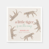 Little Tiger Modern Taupe-Baby shower Servet (Voorkant)