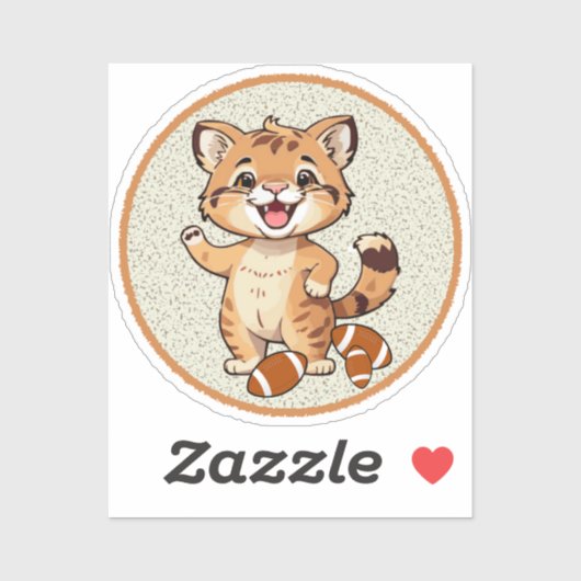 little tiger of American football Sticker (Vel)