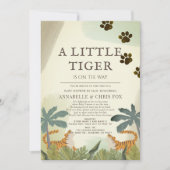 Little Tiger Safari Oerwoud Baby shower by Mail Kaart (Voorkant)