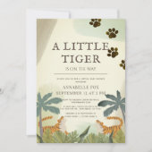 Little Tiger Safari Oerwoud Virtual Baby shower Kaart (Voorkant)