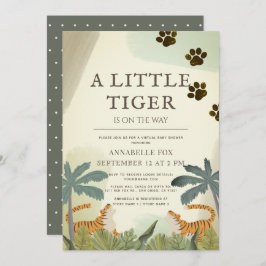 Little Tiger Safari Oerwoud Virtual Baby shower Kaart