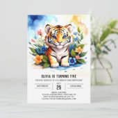 Little Tiger's Dream Boy Verjaardag Kaart (Staand voorkant)