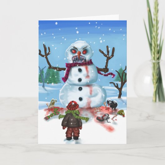 Little Timothys LAST Snowman Card Feestdagen Kaart (Voorkant)