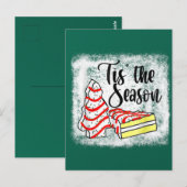 Little Tis' The Season Christmas Tree Cakes Debbie Briefkaart (Voorkant / Achterkant)