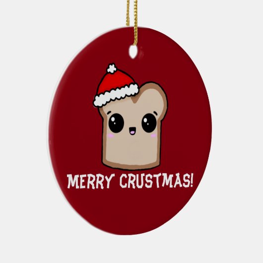 Little Toast Kerstmis Keramisch Ornament (Rechts)