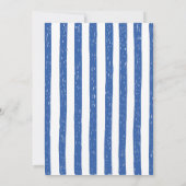 Little tomato blue stripes Italian baby shower Kaart (Achterkant)