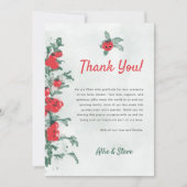 Little Tomato Rustic Chic Waterverf Baby shower Bedankkaart (Voorkant)