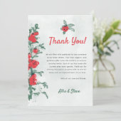 Little Tomato Rustic Chic Waterverf Baby shower Bedankkaart (Staand voorkant)