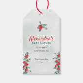 Little Tomato Rustic Chic Waterverf Baby shower Cadeaulabel (Voorkant)