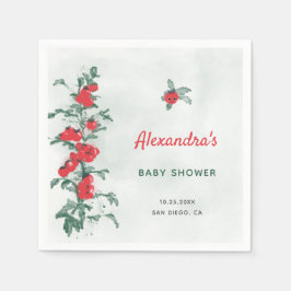 Little Tomato Rustic Chic Waterverf Baby shower Servet