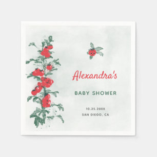 Little Tomato Rustic Chic Waterverf Baby shower Servet