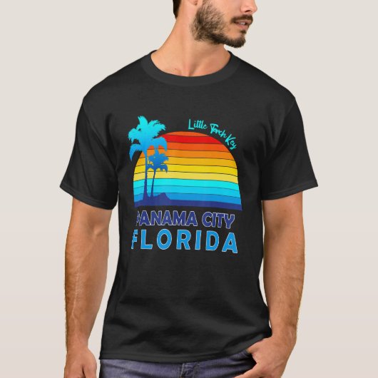 Little Torch Key Panama City Florida Retro Beach S T-shirt (Voorkant)