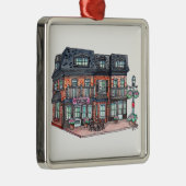 Little Town Cafe Metalen Ornament (Rechts)
