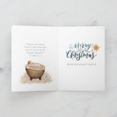 Little Town of Bethlehem Natitivity Feestdagen Kaart (Binnen)