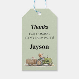 Little Tractor Farm Birthday Cadeaulabel