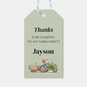 Little Tractor Farm Birthday Cadeaulabel