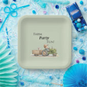 Little Tractor Farm Birthday Papieren Bordje (Feest)