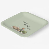 Little Tractor Farm Birthday Papieren Bordje (Gebogen)