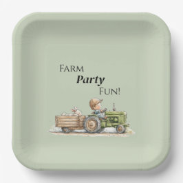 Little Tractor Farm Birthday Papieren Bordje