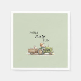 Little Tractor Farm Birthday Servet