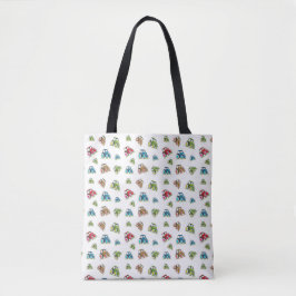 Little Tractors Canvas tas, White Tote Bag