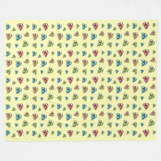 Little Tractors Fleece Blanket, lemon (Voorkant (Horizontaal))