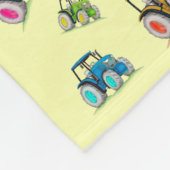Little Tractors Fleece Blanket, lemon Deken (Hoek)