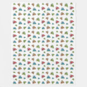 Little Tractors Fleece Blanket, White (Voorkant)