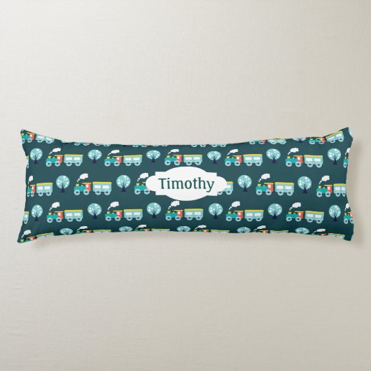 Little Train Cotton Body Pillow ( 20 x 54 inch) Lichaamskussen (Voorkant)