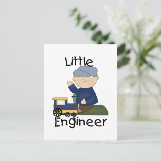 Little Train Engineer T-shirts en cadeautjes Briefkaart (Staand voorkant)