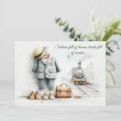 Little Train Lover - 1st Birthday Boy Kaart (Staand voorkant)