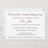 Little Train Lover - 1st Birthday Boy Kaart (Achterkant)