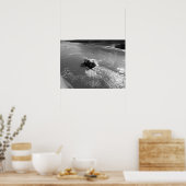 Little Trawler, Cardiff Bay Harbour - Black en Wh Poster (Keuken)