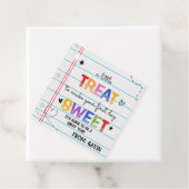 Little Treat to Make First Day Sweet Square Bedankjes Labels (In situ)