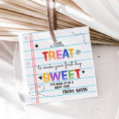 Little Treat to Make First Day Sweet Square Bedankjes Labels