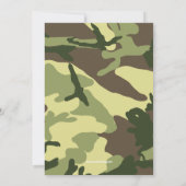 Little Trooper Army of Milous Camo Baby shower Kaart (Achterkant)