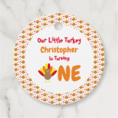 Little Turkey 1st Birthday Bedankjes Labels (Voorkant)