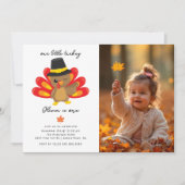 Little Turkey 1st Birthday Invitation Kaart (Voorkant)