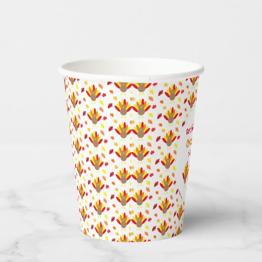 Little Turkey 1st Birthday Papieren Bekers (Rechts)