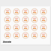 Little Turkey 1st Birthday Ronde Sticker (Vel)