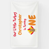 Little Turkey 1st Birthday Spandoek (Verticaal)